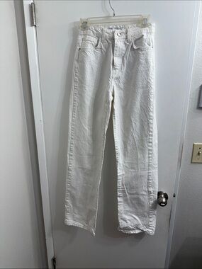 Zara Straight-Leg White Jeans